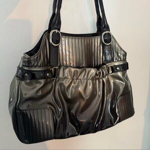 Elegant Black and Silver Women's Handbag